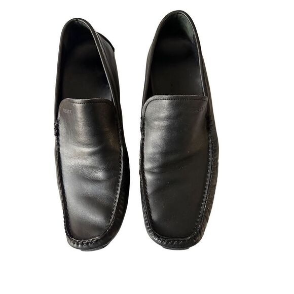 BALLY WALDER Men's Trainspot Black Leather Loafer Driver - Picture 3 of 9